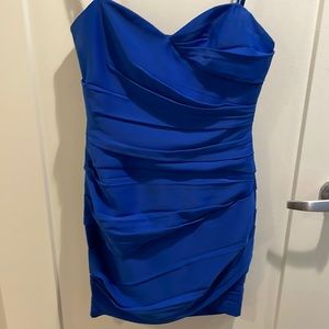 BCBG Maxazria Blue strapless body-con Dress size 8